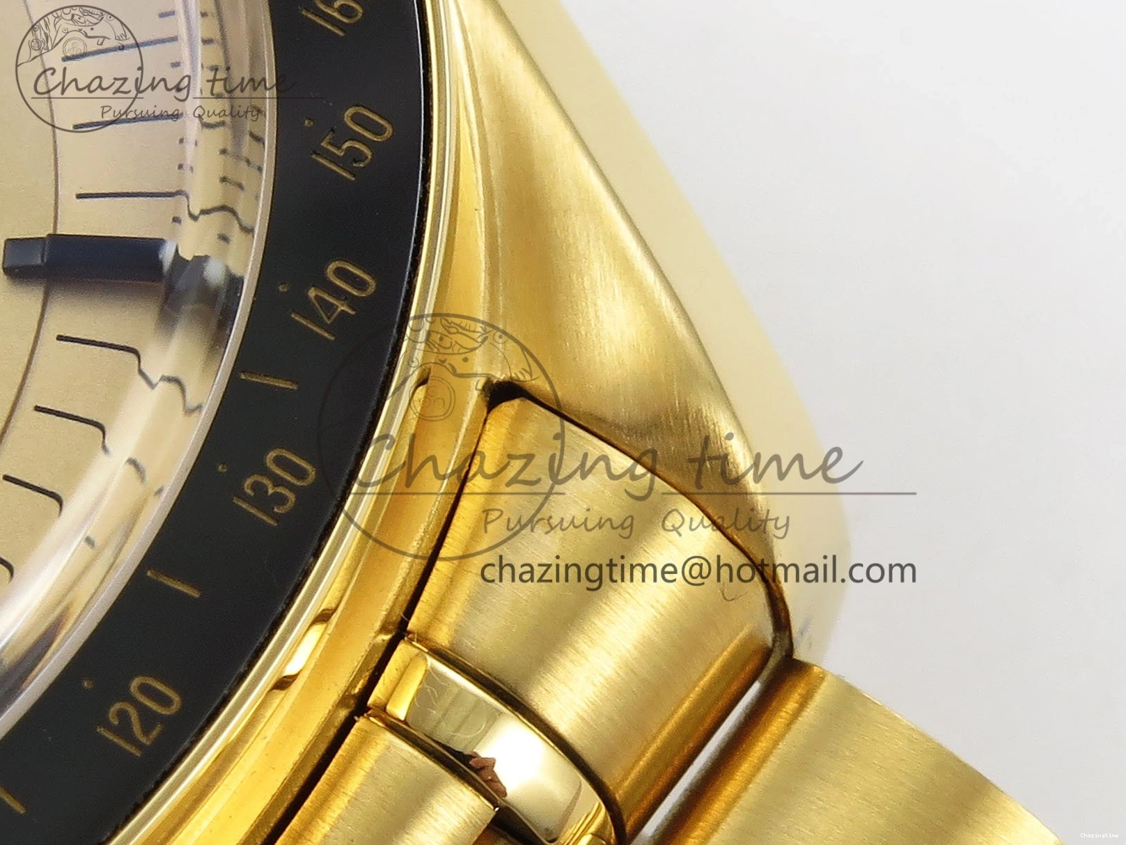 0204 Speedmaster YG RMF Best Edition YG Black Dial on YG Bracelet Lemania HW Durable 7725